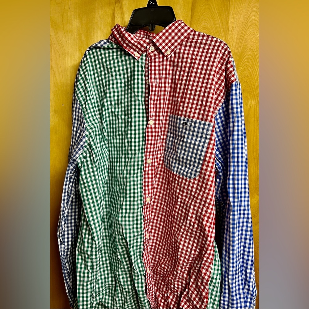 Vineyard Vines multi-colored Plaid Shirt | Size XL